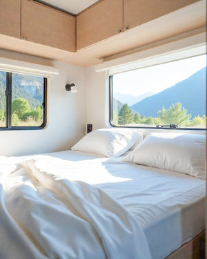 Modern Haven RV Sheet Set – Soft Microfiber, 4-Piece Luxury Collection - White