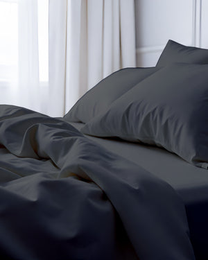 Royal Dreams, Extra Deep 4 Piece Cotton Sheet Set- Dark Gray