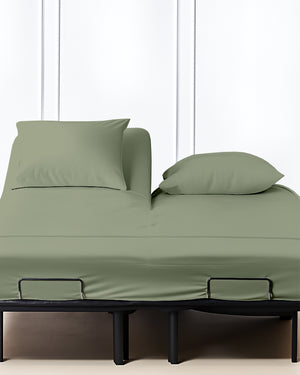 SplitLuxe Giza 4-Piece Split Head Sheet Set – Tranquil Sage