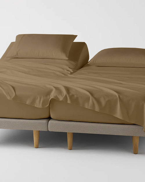 Softline Split Ultra-Soft 5-Piece Cotton Split Beds Sheet Set - Taupe
