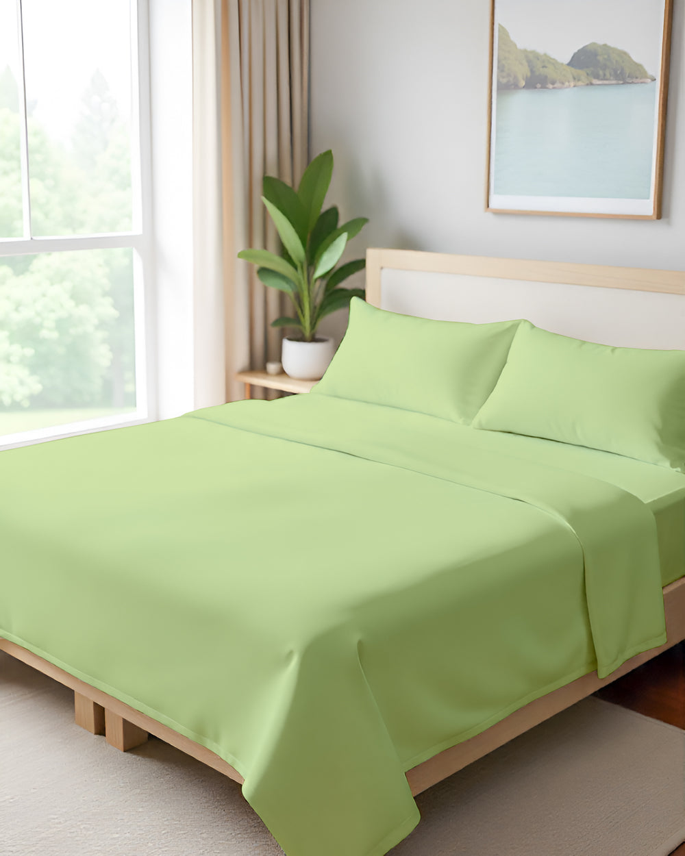 FlexNest 5 Piece Split Bed Sheet Set- Sage