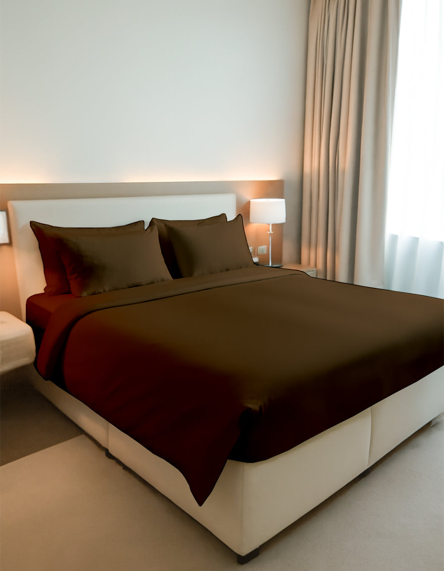 EliteFlex - 7 Piece Cotton Split Sheet Set for Adjustable Beds - Chocolate