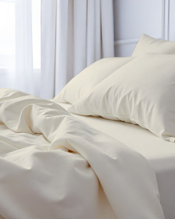 Royal Dreams, Extra Deep 4 Piece Cotton Sheet Set- Ivory