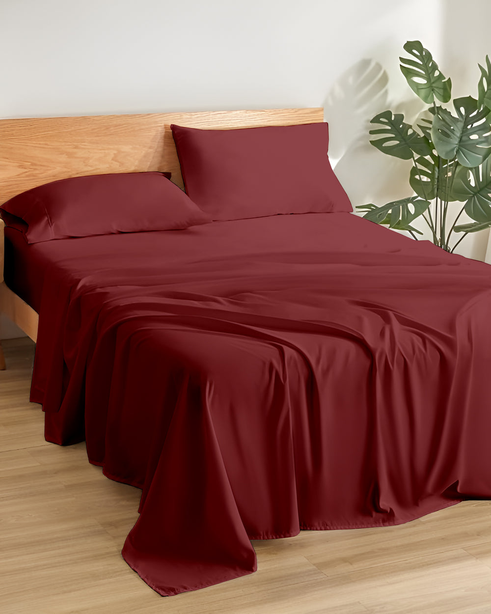 Comfort Kit Microfiber 4 Piece Bed Sheet Set – Burgundy