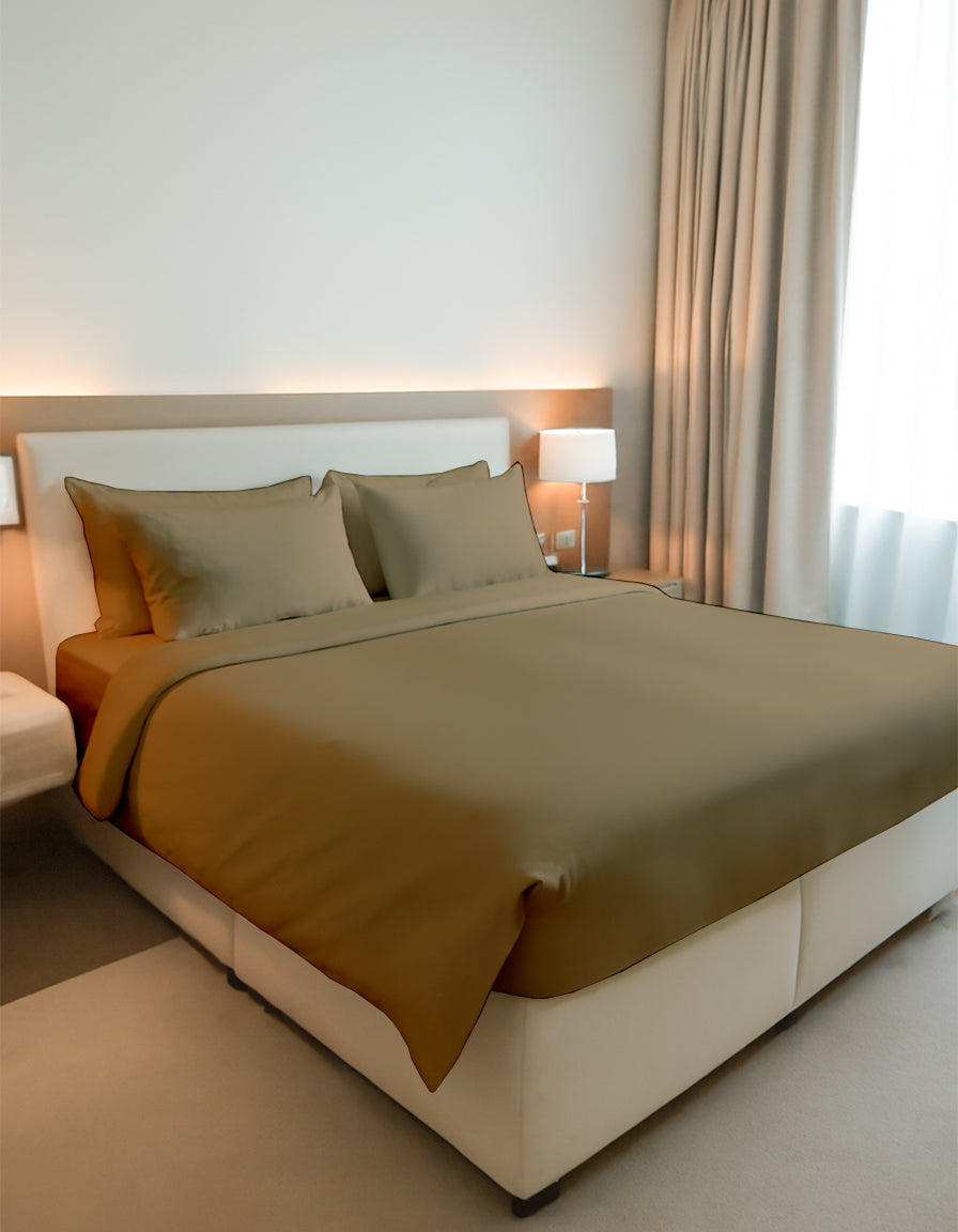 EliteFlex - 7 Piece Cotton Split Sheet Set for Adjustable Beds - Taupe
