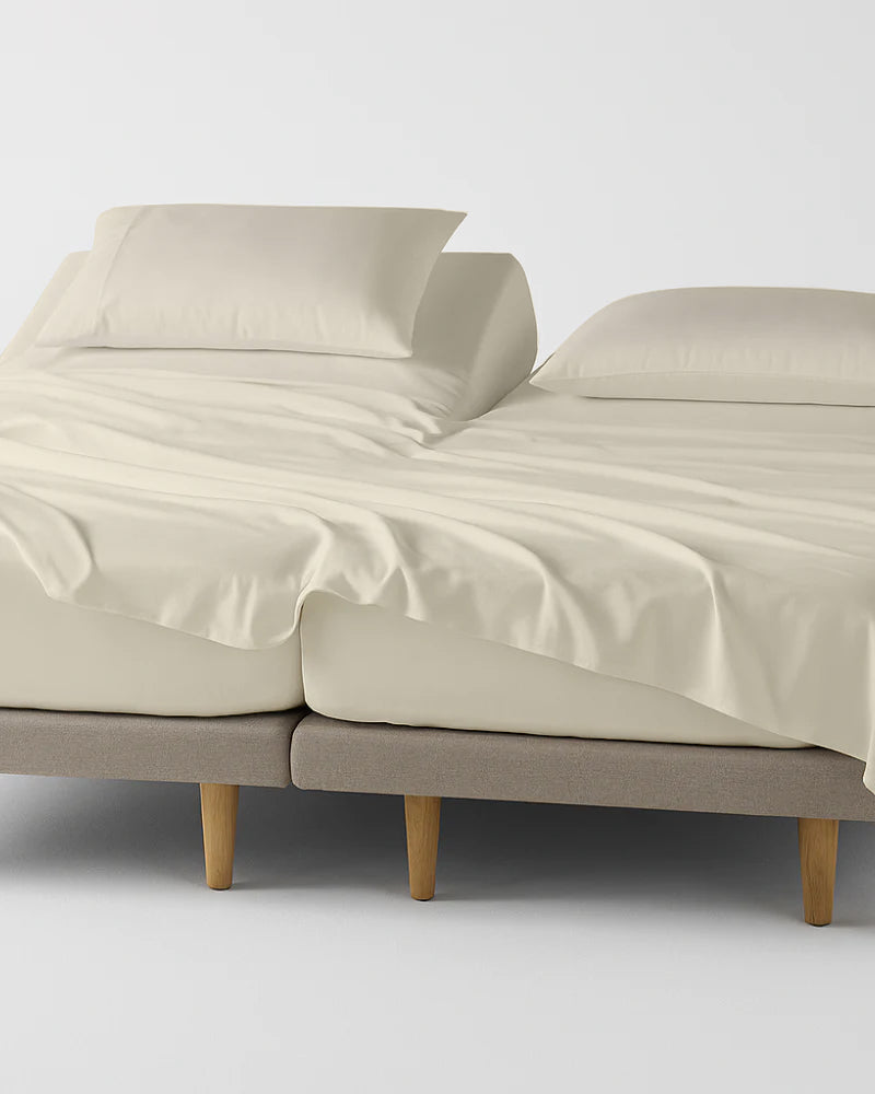 Softline Split Ultra-Soft 5-Piece Cotton Split Beds Sheet Set - Ivory