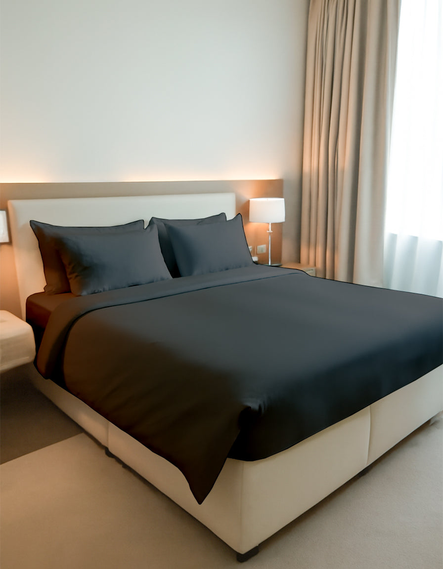EliteFlex - 7 Piece Cotton Split Sheet Set for Adjustable Beds - Dark Gray