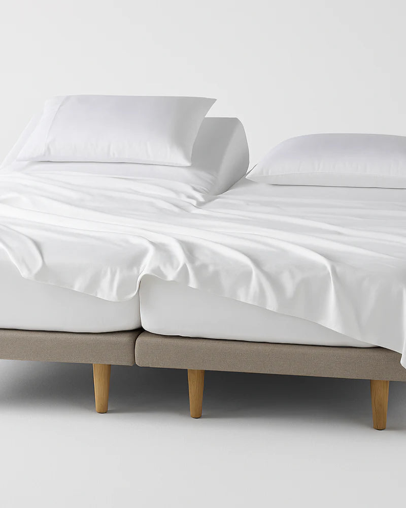 Softline Split Ultra-Soft 5-Piece Cotton Split Beds Sheet Set - White