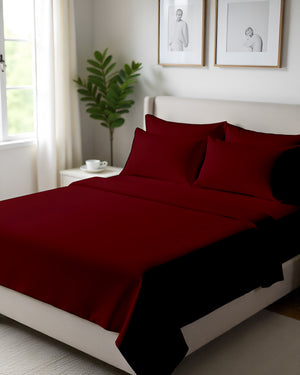 Giza Elegance 6-Piece Sheet Set - Burgundy