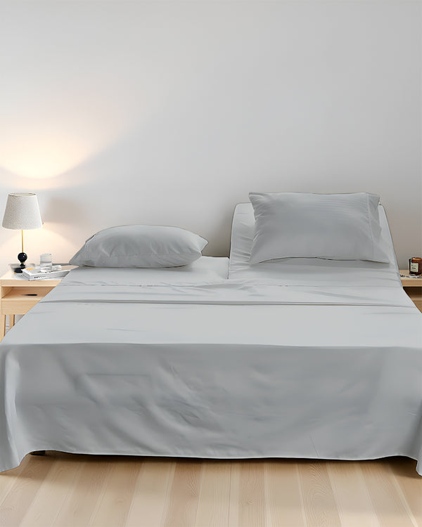 SleepEase Split Head 4 Piece Sheet Set- Light Gray