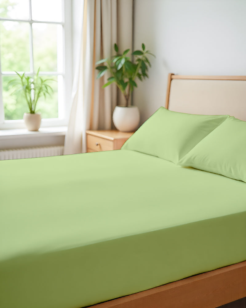 SleepNest 3 Piece Brushed Microfiber Fitted Sheet Set-Sage