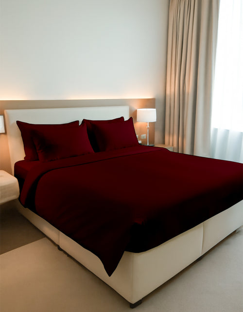 EliteFlex - 7 Piece Cotton Split Sheet Set for Adjustable Beds - Burgundy