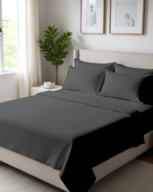 Giza Elegance 6-Piece Sheet Set - Dark Gray