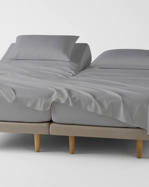 Softline Split Ultra-Soft 5-Piece Cotton Split Beds Sheet Set - Light Gray