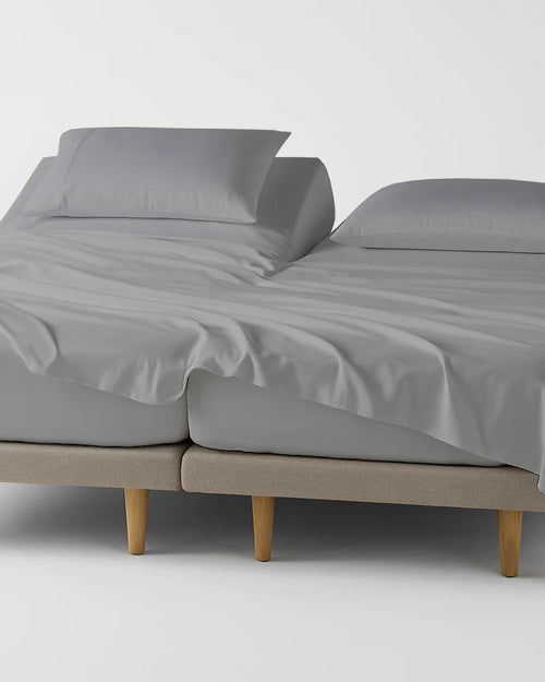 Softline Split Ultra-Soft 5-Piece Cotton Split Beds Sheet Set - Light Gray