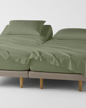 Softline Split Ultra-Soft 5-Piece Cotton Split Beds Sheet Set - Sage