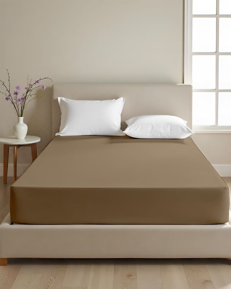 Cloud Soft Classic –  Single Fitted Sheet for Everyday Luxury - Taupe