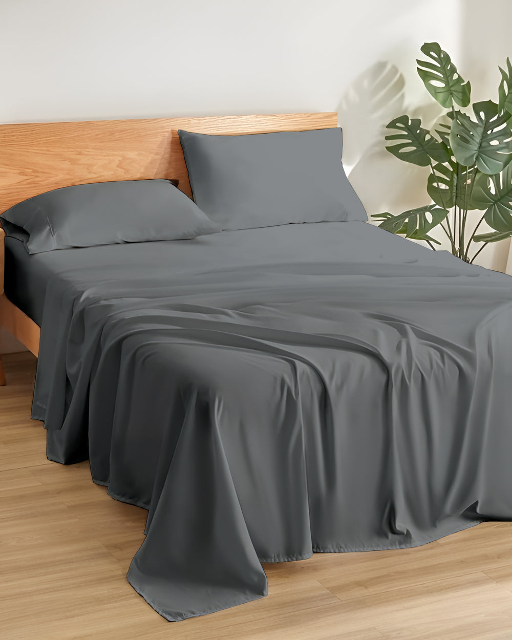 Comfort Kit Microfiber 4 Piece Bed Sheet Set – Dark Gray