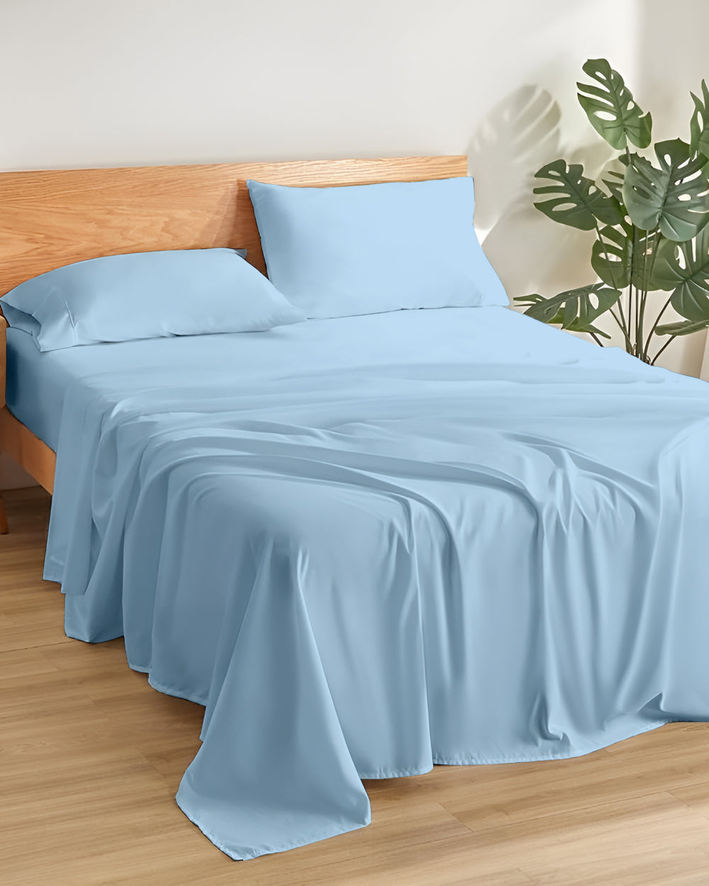 Comfort Kit Microfiber 4 Piece Bed Sheet Set – Light Blue