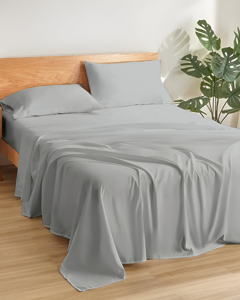 Comfort Kit Microfiber 4 Piece Bed Sheet Set – Light Gray