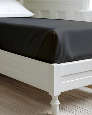 Luxe Giza Cotton 1 Piece Cot Fitted Sheet - Dark Gray