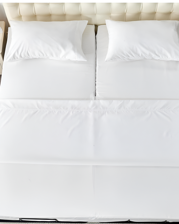 SplitLuxe Giza 4 Piece Split head Sheet Set - White-Custom Beds-MyGiza-Slumber Sphere