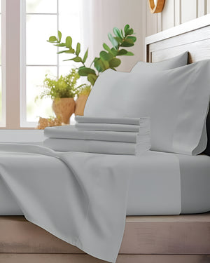 Comfort Kit Microfiber 4 Piece Bed Sheet Set – Light Gray