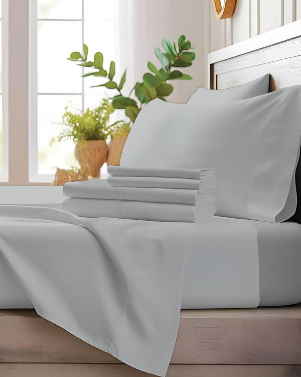 Comfort Kit Microfiber 4 Piece Bed Sheet Set – Light Gray