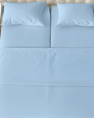 SplitLuxe Giza 4-Piece Split Head Sheet Set – Serenity Light Blue