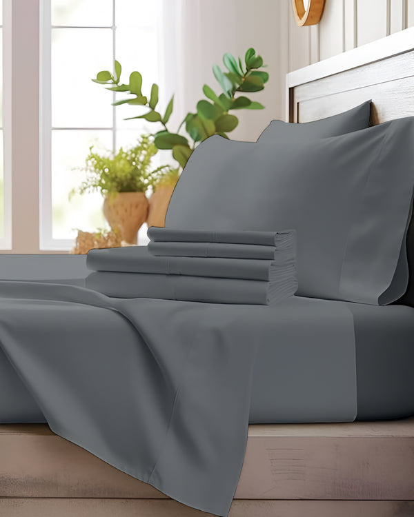 Comfort Kit Microfiber 4 Piece Bed Sheet Set – Dark Gray