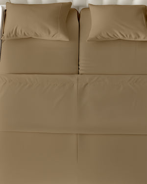 SplitLuxe Giza 4-Piece Split Head Sheet Set – Earth Taupe