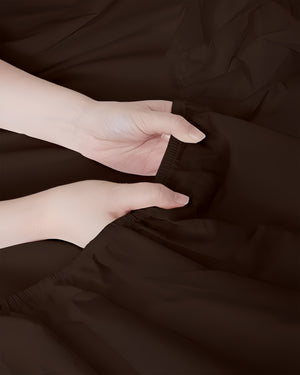 SleepSync Giza 1 Piece Split Head Fitted Sheet – Comfort Chocolate