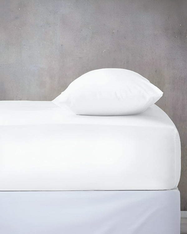 Cloud Soft Classic –  Single Fitted Sheet for Everyday Luxury - White