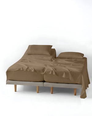 FlexNest 5 Piece Split Bed Sheet Set- Taupe