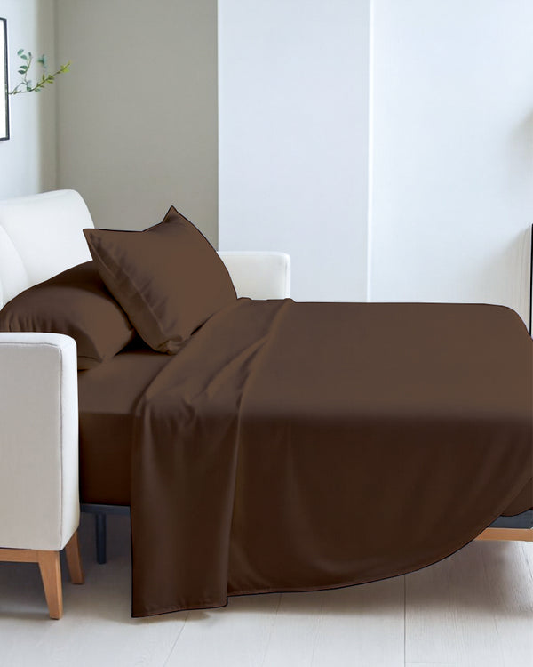 Exclusive 4 Piece Sleeper Sofa Combo- Chocolate