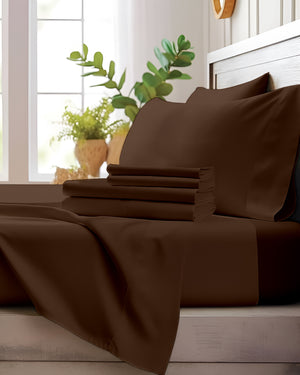 Comfort Kit Microfiber 4 Piece Bed Sheet Set – Chocolate