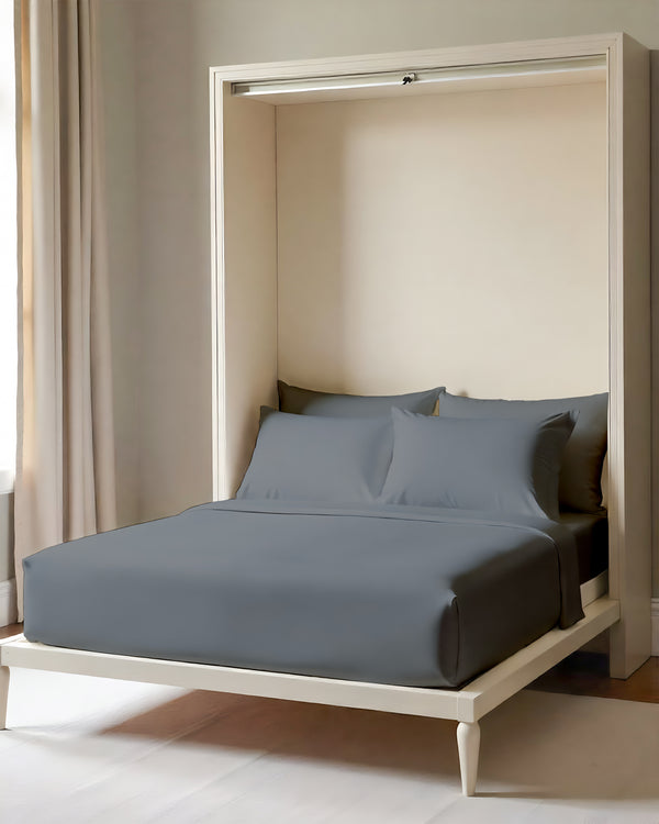 FoldEase Murphy Bed 4 Piece Sheet Set- Dark Gray