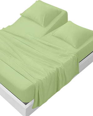 SleepEase Split Head 4 Piece Sheet Set- Sage