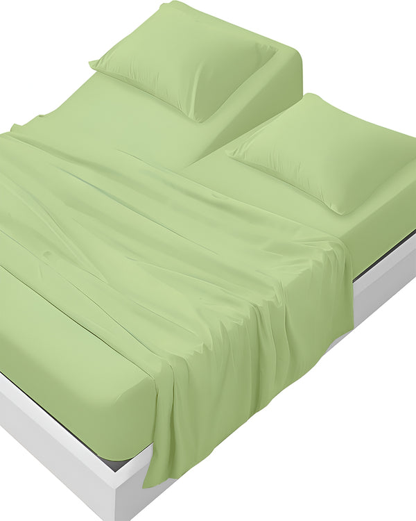 SleepEase Split Head 4 Piece Sheet Set- Sage