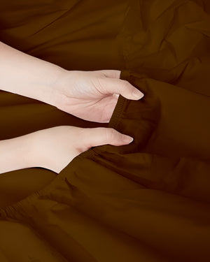 Serenity Split –  Premium Cotton 4 Piece Split Head Sheet Set- Chocolate