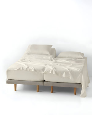 FlexNest 5 Piece Split Bed Sheet Set- Ivory