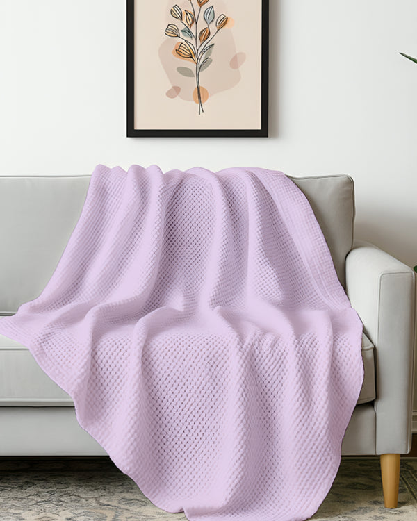 Havenweave Microfiber 1 Piece Waffle Coverlet - Soft Lilac-Bed Layers-Shreem Linen-Slumber Sphere