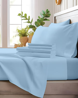 Comfort Kit Microfiber 4 Piece Bed Sheet Set – Light Blue
