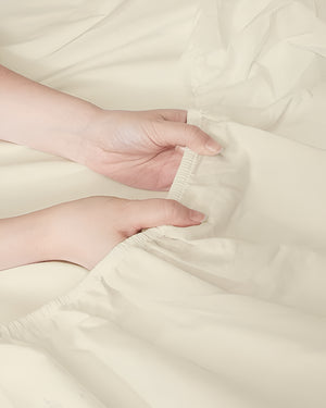 Serenity Split –  Premium Cotton 4 Piece Split Head Sheet Set- Ivory