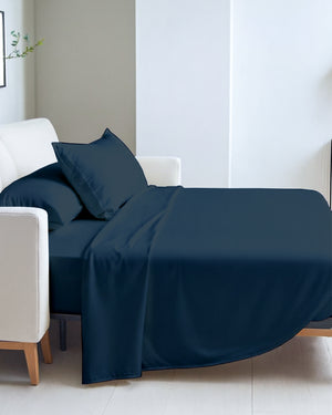 Exclusive 4 Piece Sleeper Sofa Combo- Navy Blue
