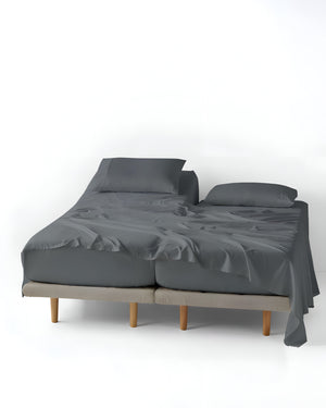 FlexNest 5 Piece Split Bed Sheet Set- Dark Gray