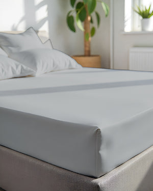 SleepNest 3 Piece Brushed Microfiber Fitted Sheet Set- Light Gray