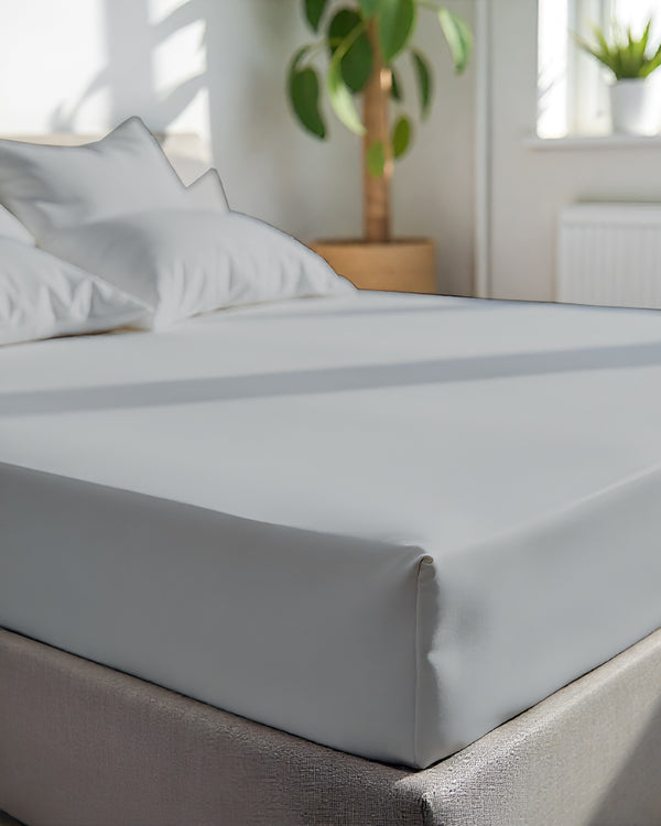 SleepNest 3 Piece Brushed Microfiber Fitted Sheet Set- Light Gray