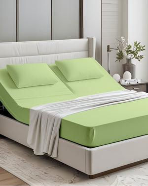 PureEase 1 Piece Top Split Microfiber Fitted Sheet- Sage