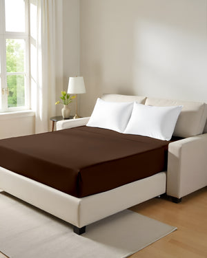 ComfortFold - Microfiber Sleeper Sofa 1 Piece Fitted Sheet- Chocolate